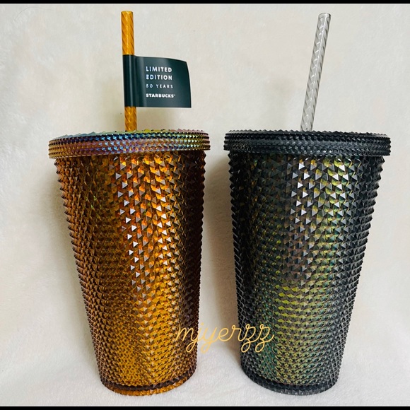 2 Starbucks Grande Studded Iridescent Tumblers - Picture 2 of 6